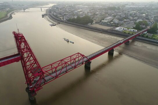 空撮 筑後川昇開橋2