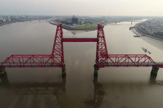 空撮 筑後川昇開橋3